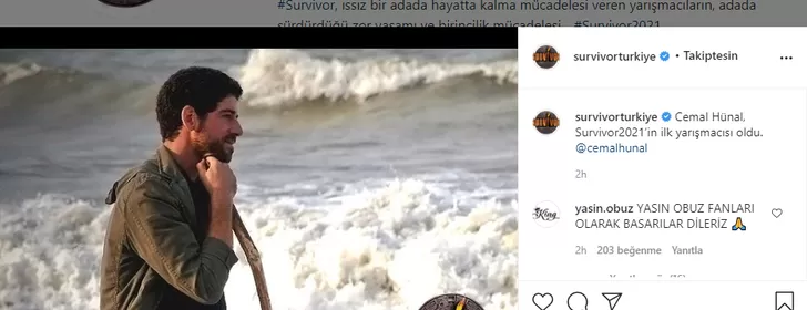 Cemal Hünal Survivor 2021'in ilk yarışmacısı oldu